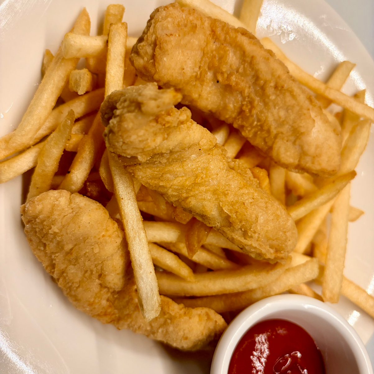Kids Chicken Tenders & Fries.