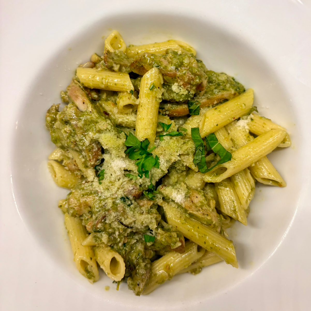 Pesto Chicken.