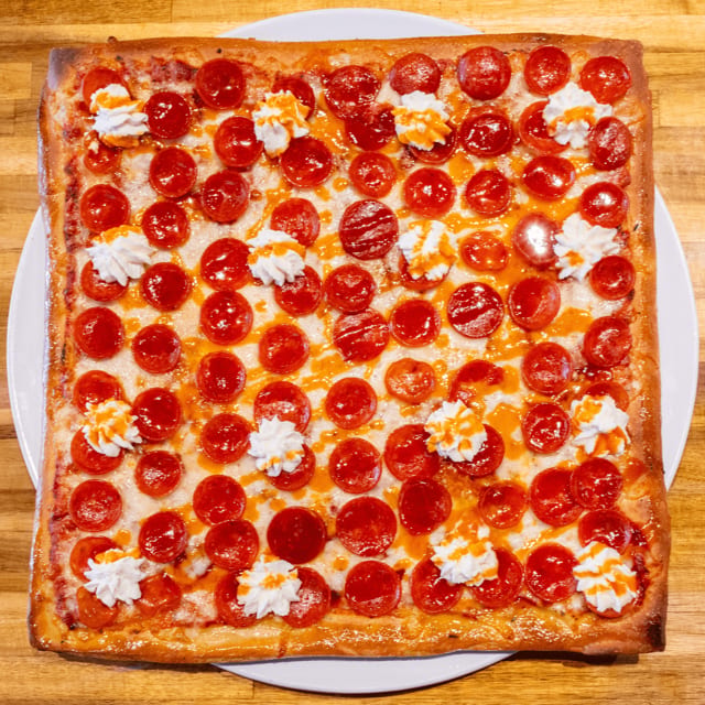 Dolce El Picante Sicilian Pizza.